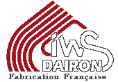 logo de la société DAIRON IWS avec ses bandes rouges et de forme triangulaire